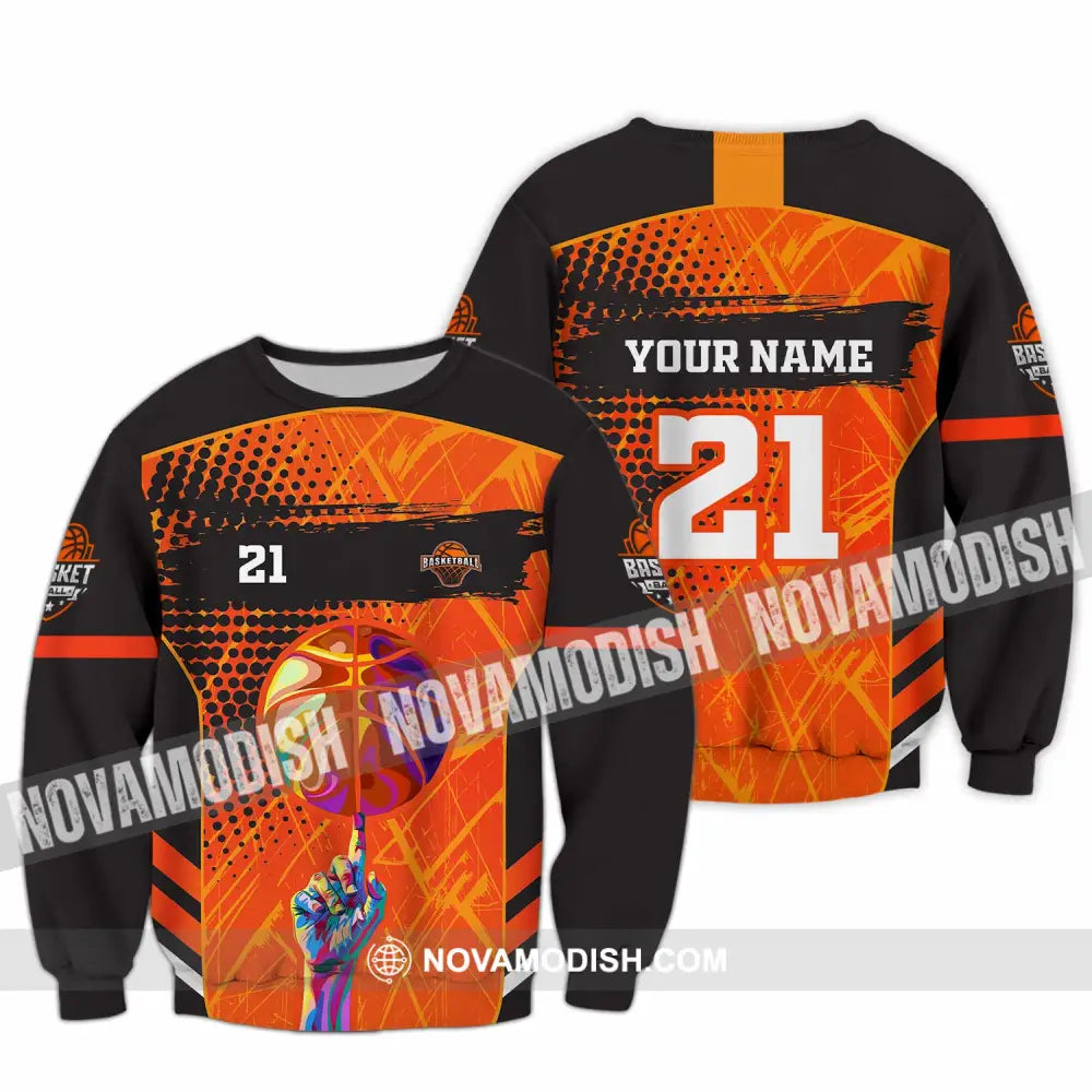 Unisex Shirt - Custom Text Shirt Basketball Shirt Long Sleeve / S T-shirt