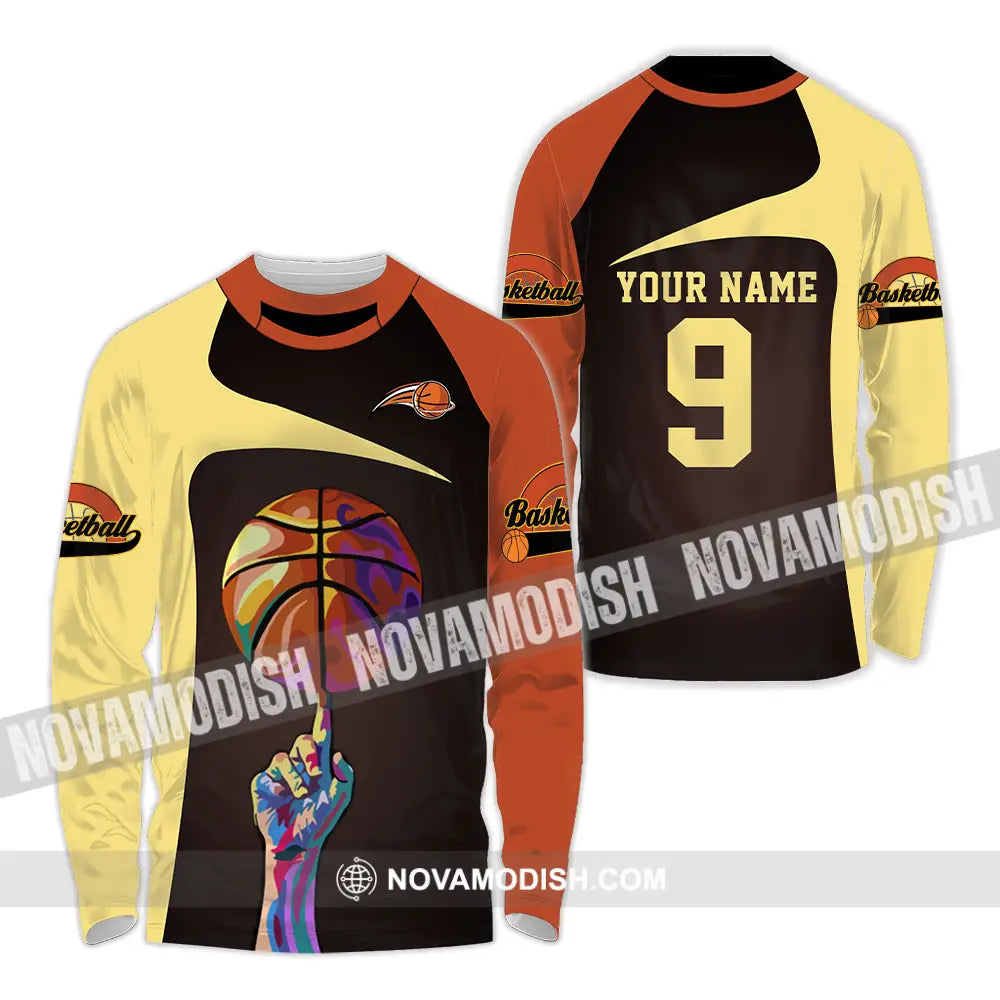 Unisex Shirt - Custom Text Shirt Basketball Shirt Long Sleeve Shirt / S T-shirt