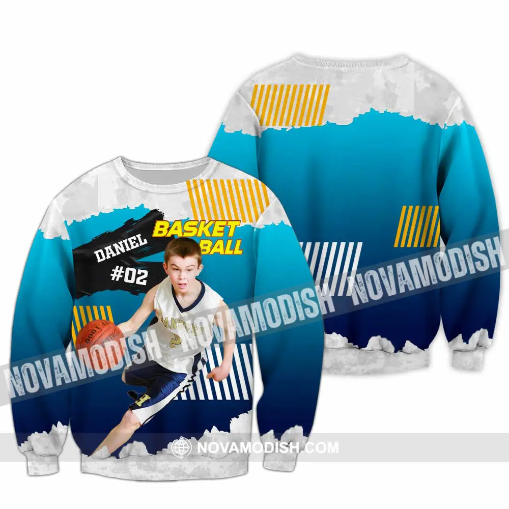 Unisex Shirt - Custom Text Shirt Basketball Shirt Long Sleeve / S T-shirt