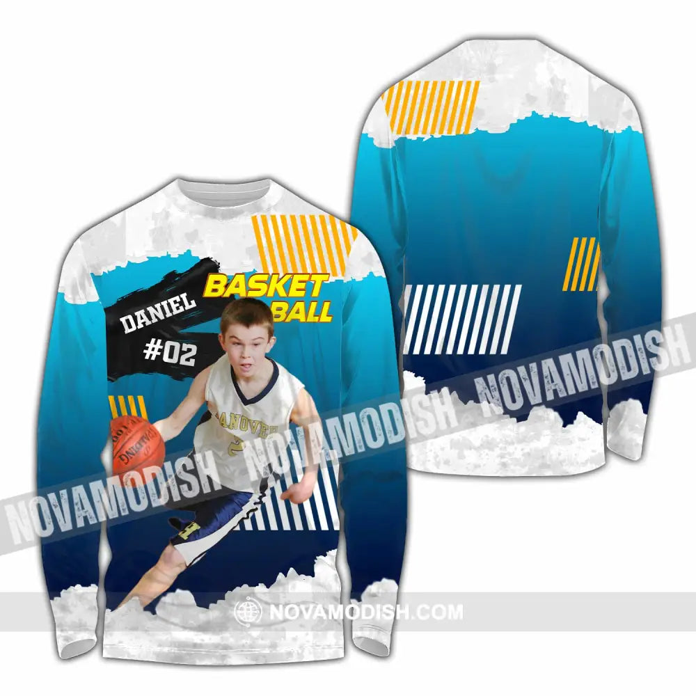 Unisex Shirt - Custom Text Shirt Basketball Shirt Long Sleeve Shirt / S T-shirt