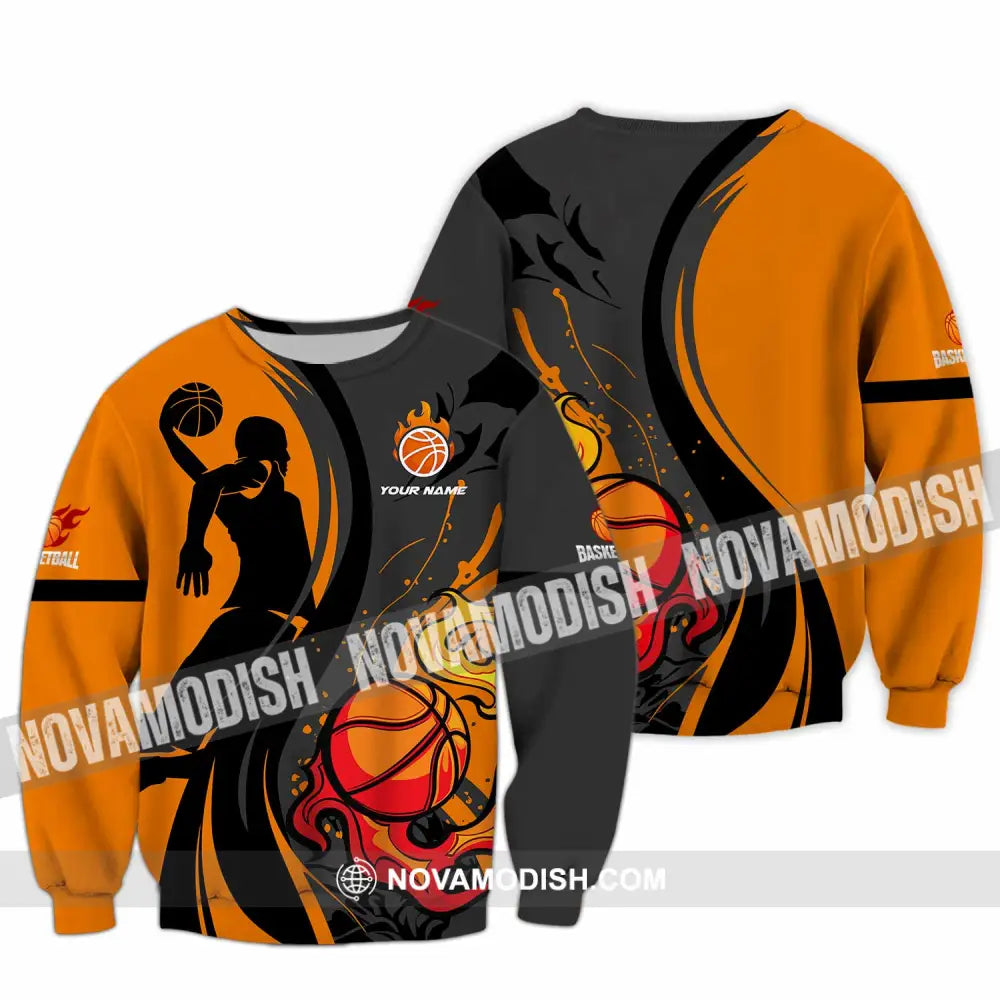 Unisex Shirt - Custom Text Shirt Basketball Shirt Long Sleeve / S T-shirt