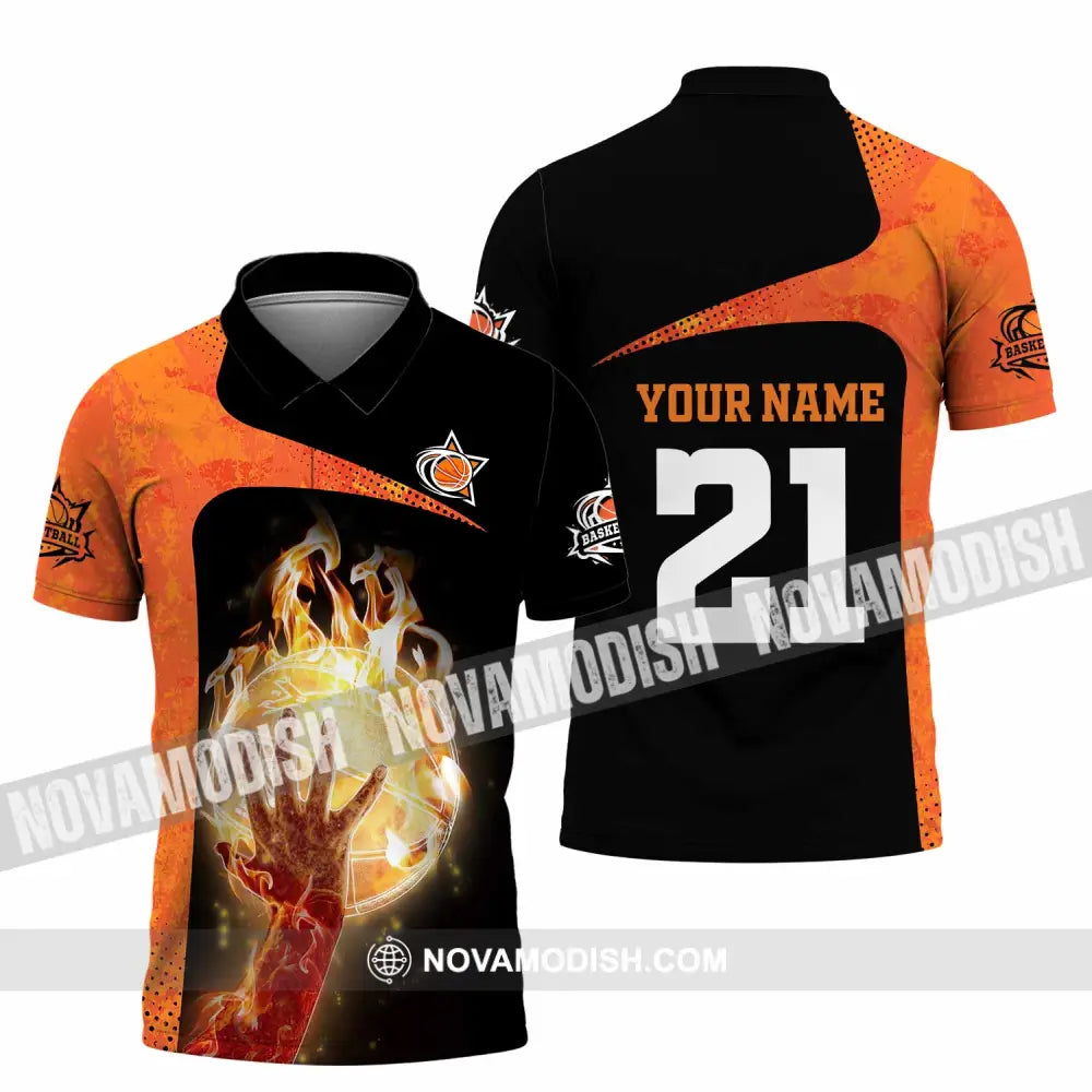 Unisex Shirt - Custom Text Shirt Basketball Polo Shirt / S T-shirt