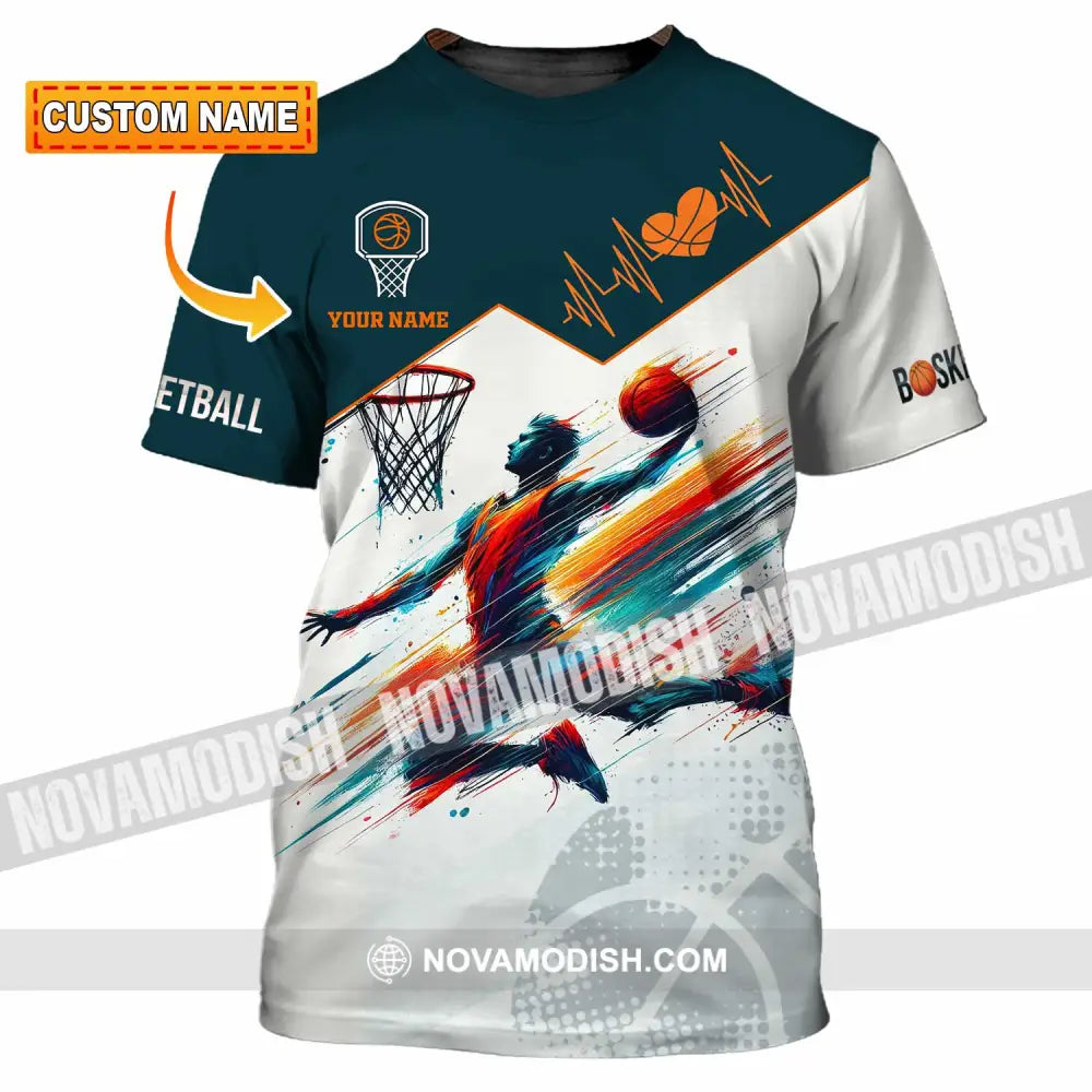 Unisex Shirt - Custom Text Basketball T-Shirt