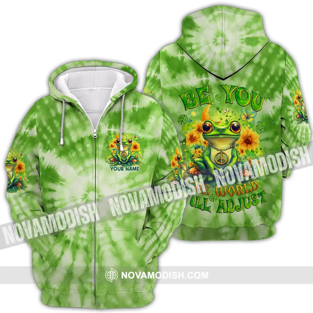 Unisex Shirt - Custom Text Shirt Be You The World Will Adjust Shirt Zipper Hoodie / S T-shirt