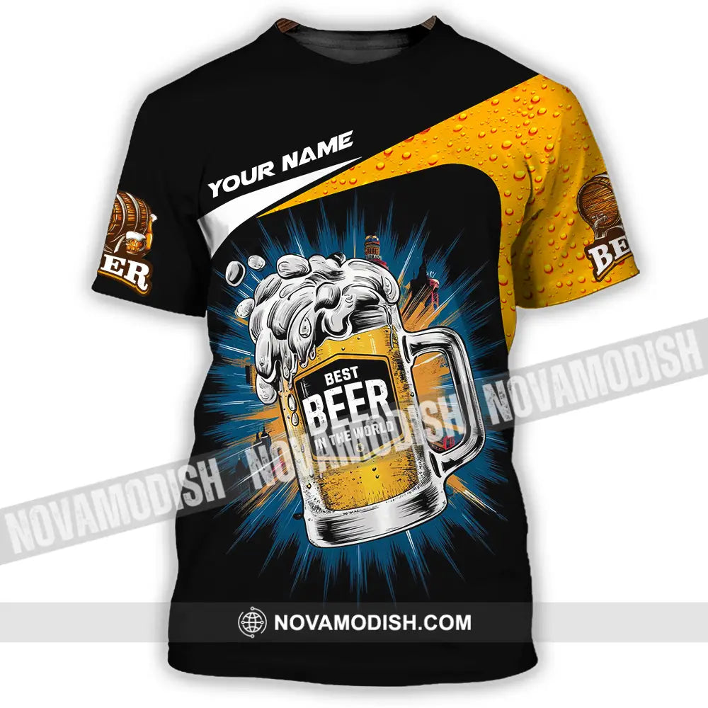 Unisex Shirt - Custom Text Shirt Best Beer In The World T-Shirt / S T-shirt