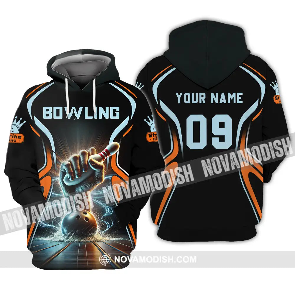 Unisex Shirt - Custom Text Bowling Hoodie / S T-Shirt