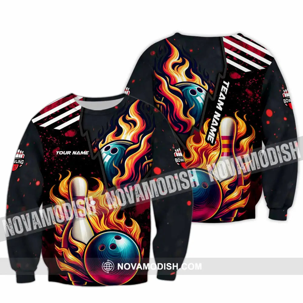 Unisex Shirt - Custom Text Shirt Bowling Shirt Long Sleeve / S T-shirt