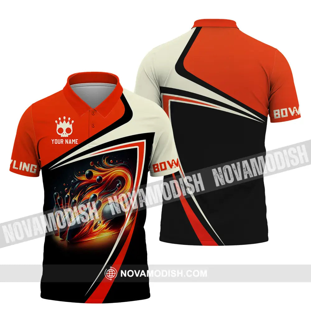 Unisex Shirt - Custom Text Shirt Bowling Shirt Polo Shirt / S T-shirt