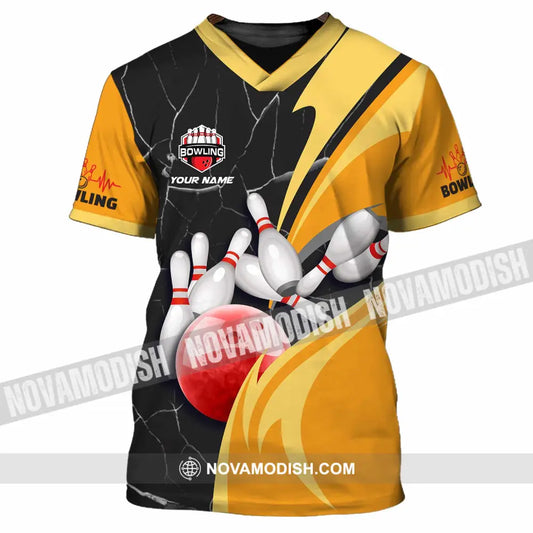 Unisex Shirt - Custom Text Shirt Bowling Shirt T-Shirt / S T-shirt