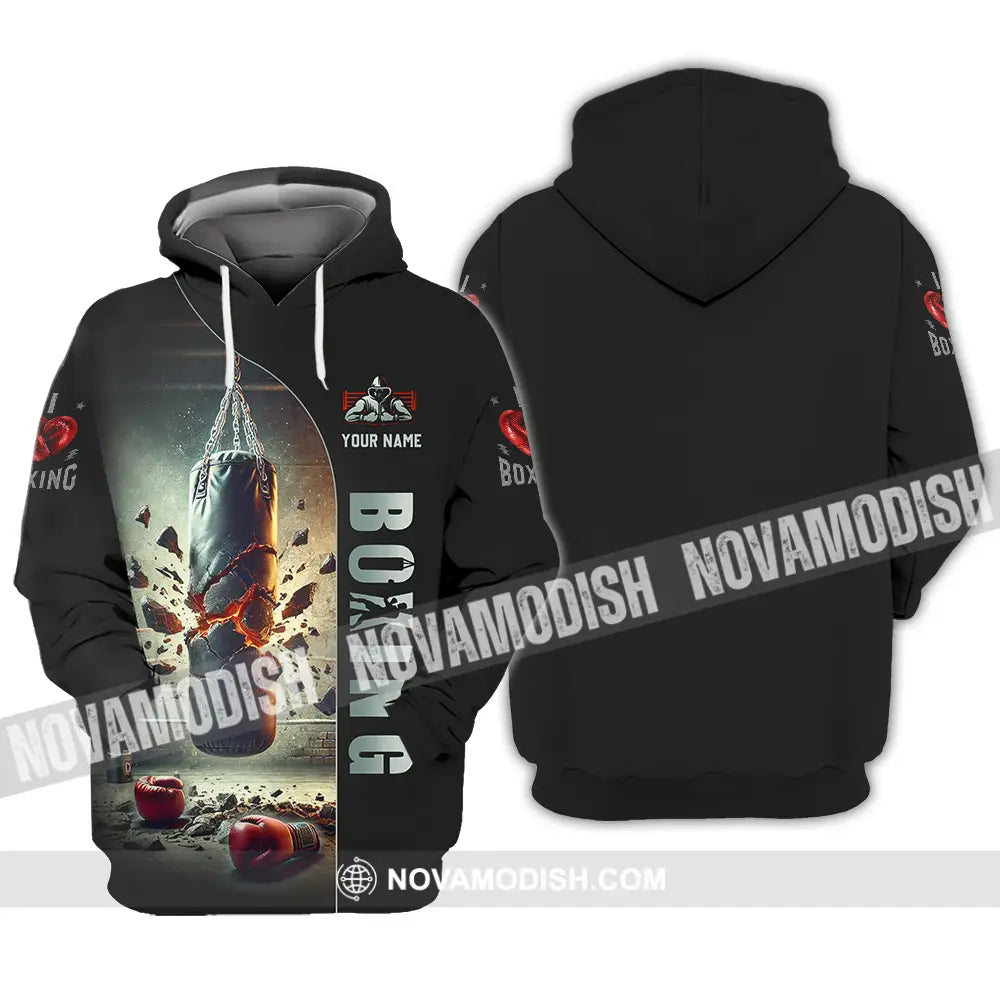 Unisex Shirt - Custom Text Shirt Boxing Hoodie / S T-shirt