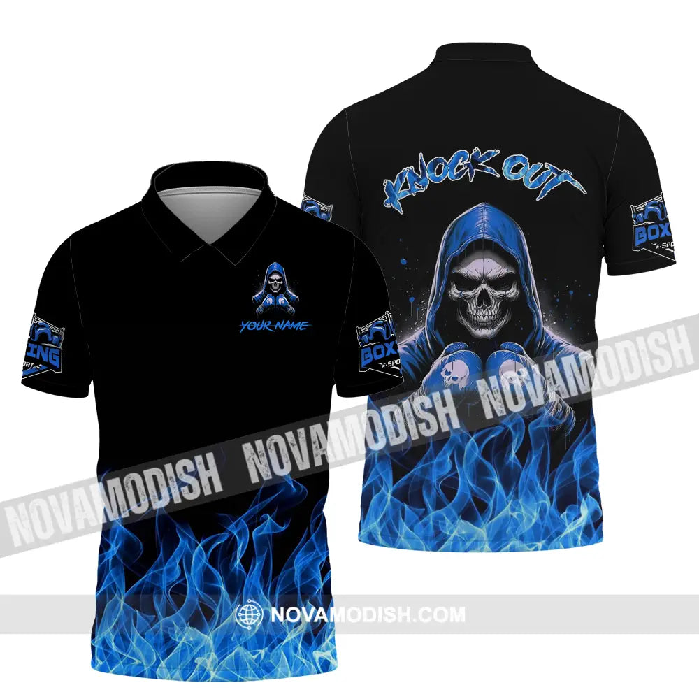 Unisex Shirt - Custom Text Shirt Boxing Knock Out Shirt Polo Shirt / S T-shirt