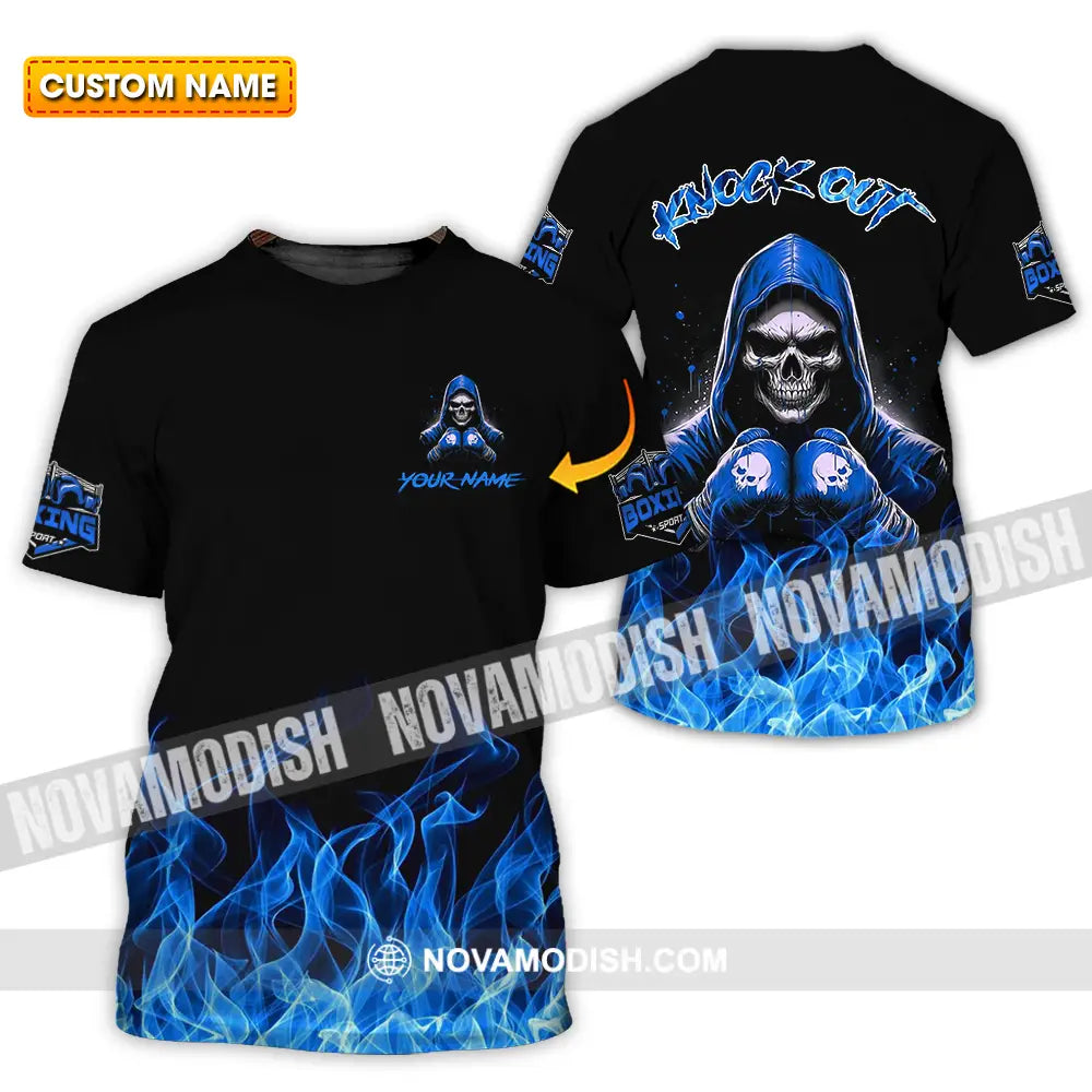 Unisex Shirt - Custom Text Shirt Boxing Knock Out Shirt T-shirt