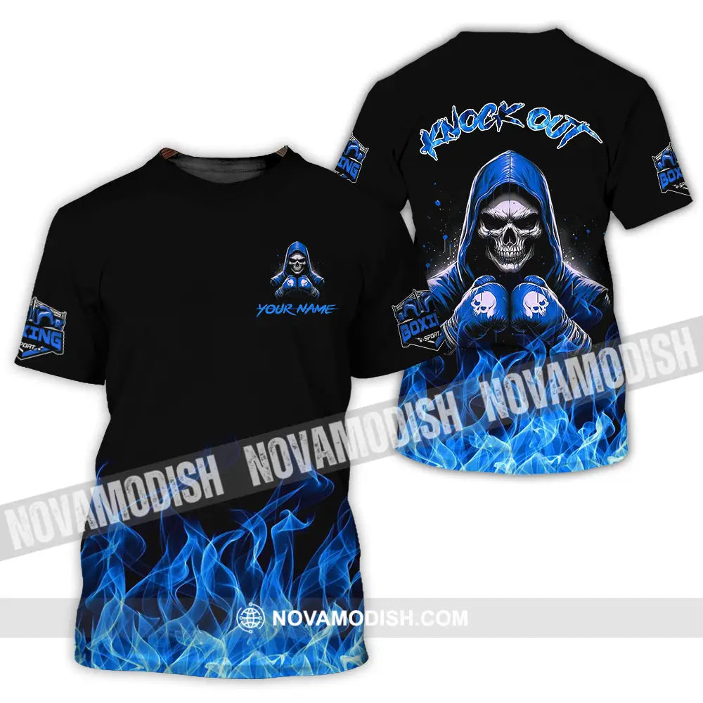 Unisex Shirt - Custom Text Shirt Boxing Knock Out Shirt T-Shirt / S T-shirt