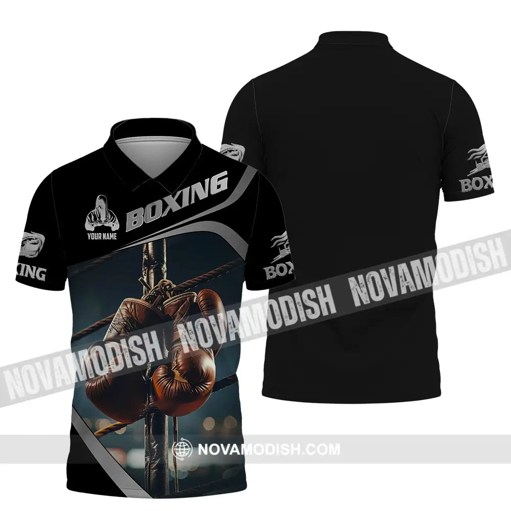 Unisex Shirt - Custom Text Shirt Boxing Polo Shirt / S T-shirt