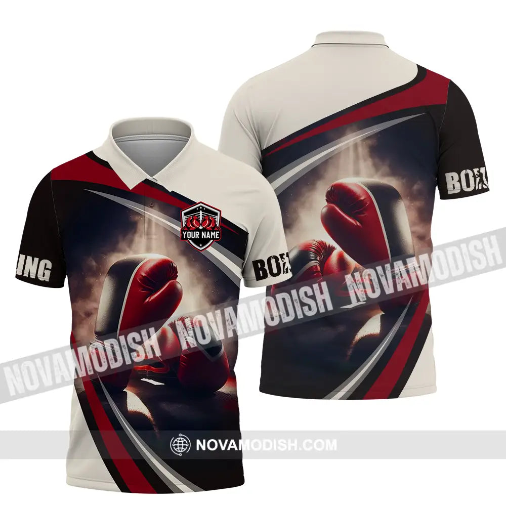 Unisex Shirt - Custom Text Shirt Boxing Polo Shirt / S T-shirt