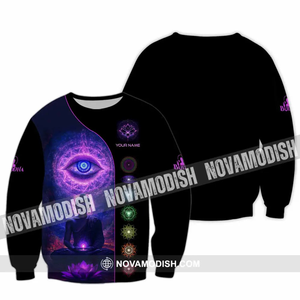 Unisex Shirt - Custom Text Buddha Long Sleeve / S T-Shirt