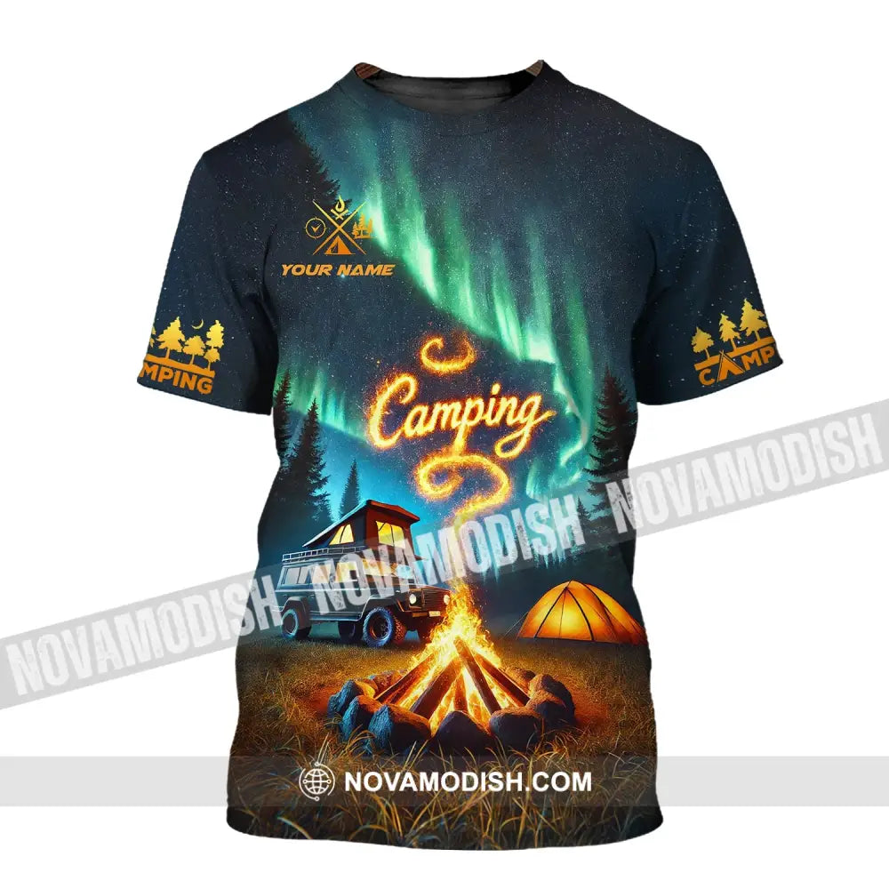 Unisex Shirt - Custom Text Camping T-Shirt / S T-Shirt
