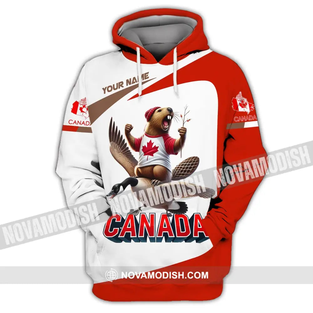 Unisex Shirt - Custom Text Canada Hoodie / S T-Shirt