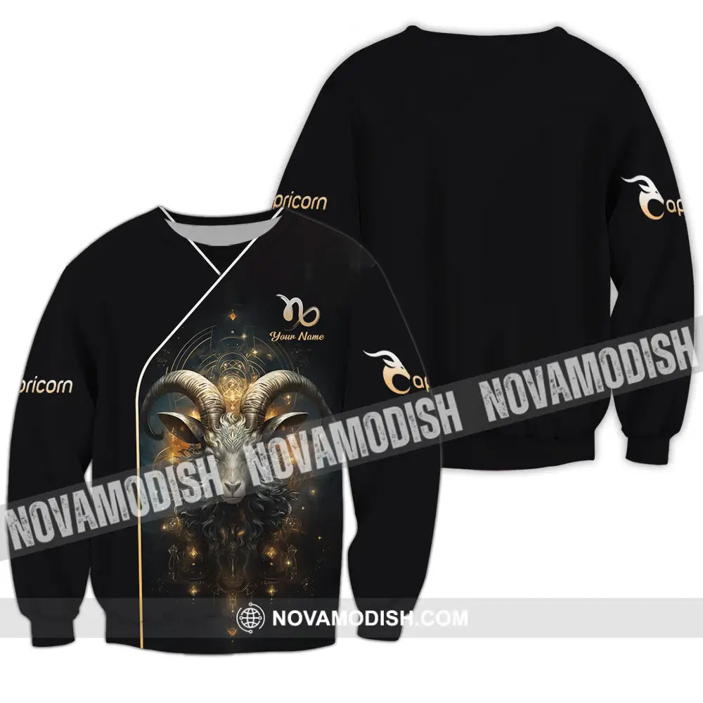 Unisex Shirt - Custom Text Shirt Capricorn Long Sleeve / S T-shirt