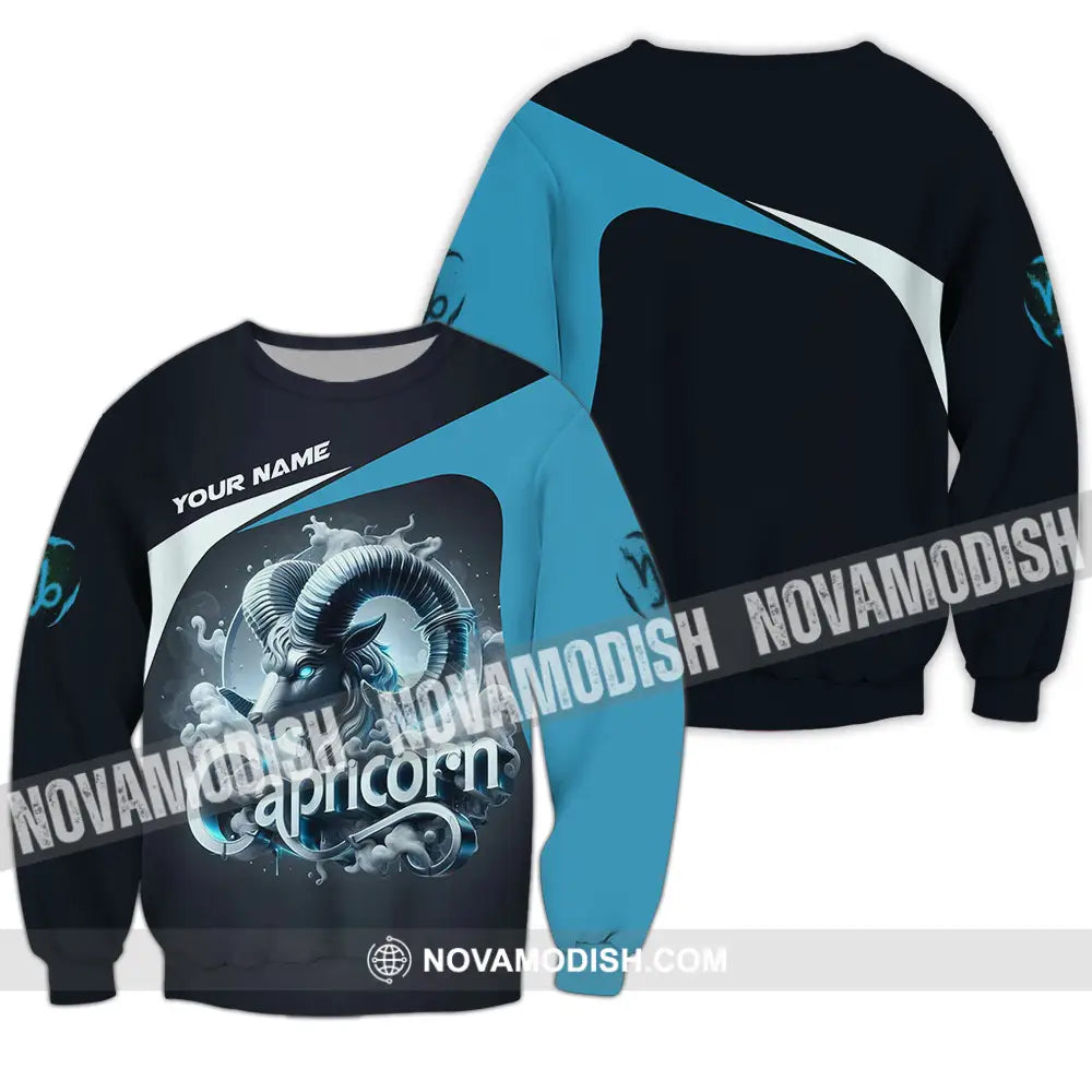 Unisex Shirt - Custom Text Shirt Capricorn Long Sleeve / S T-shirt