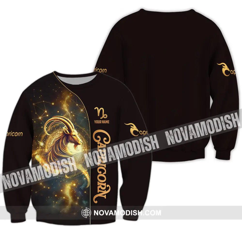 Unisex Shirt - Custom Text Shirt Capricorn Long Sleeve / S T-shirt