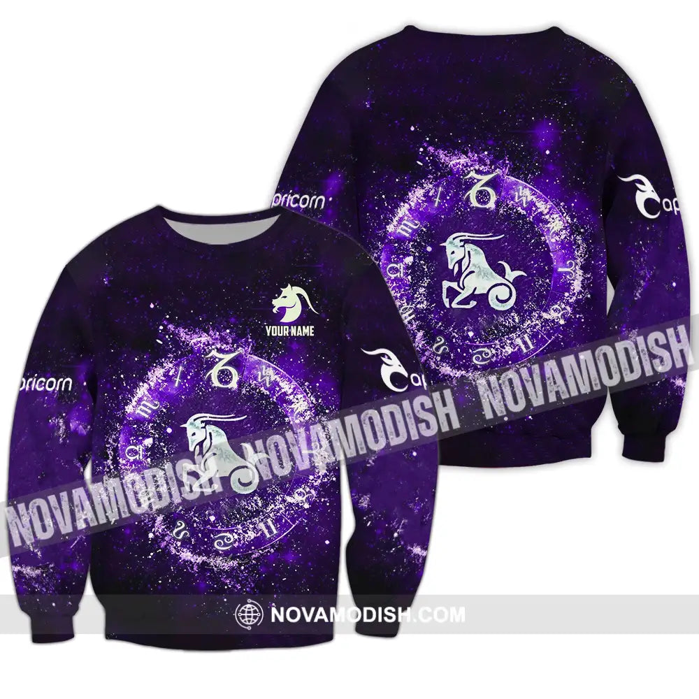 Unisex Shirt - Custom Text Shirt Capricorn Long Sleeve / S T-shirt