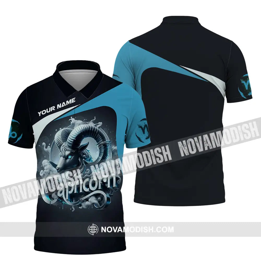 Unisex Shirt - Custom Text Shirt Capricorn Polo Shirt / S T-shirt