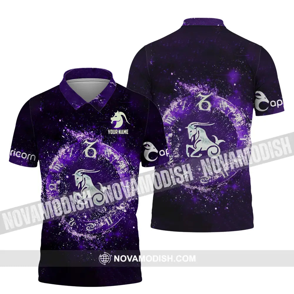 Unisex Shirt - Custom Text Shirt Capricorn Polo Shirt / S T-shirt