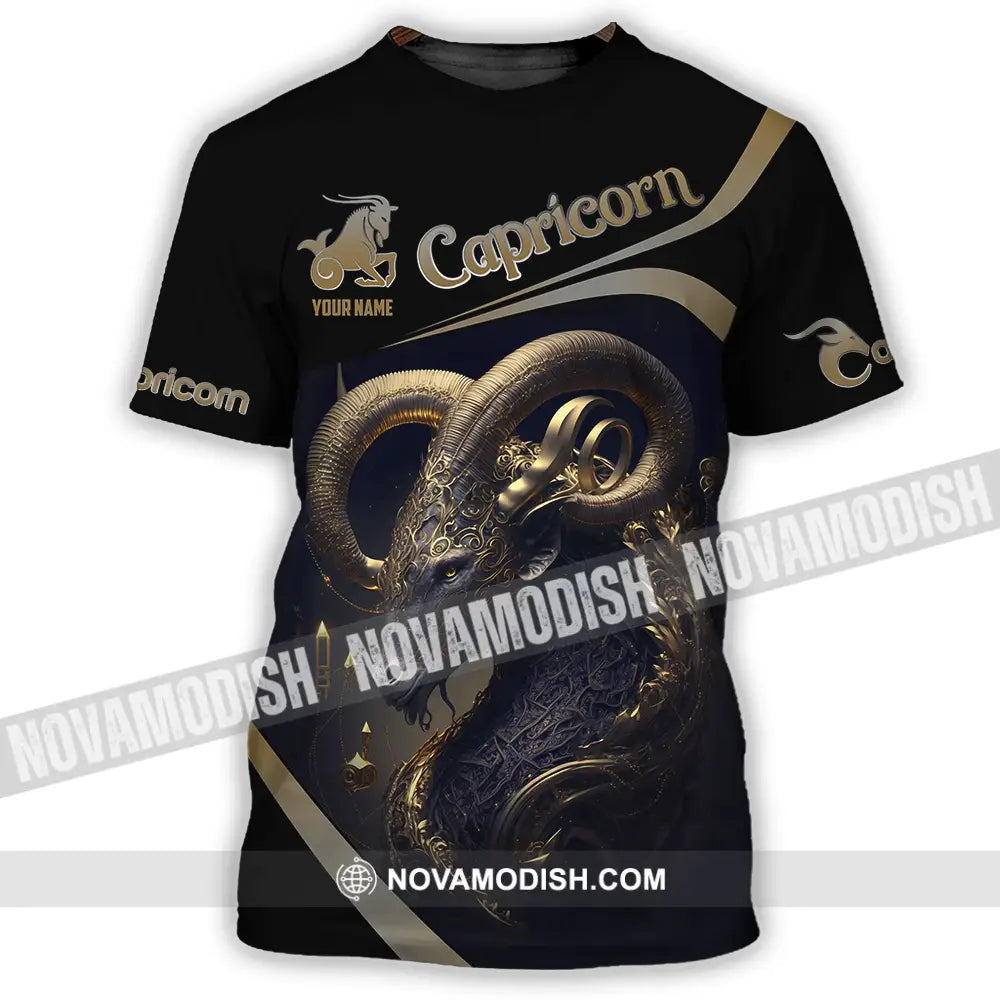 Unisex Shirt - Custom Text Shirt Capricorn T-Shirt / S T-shirt