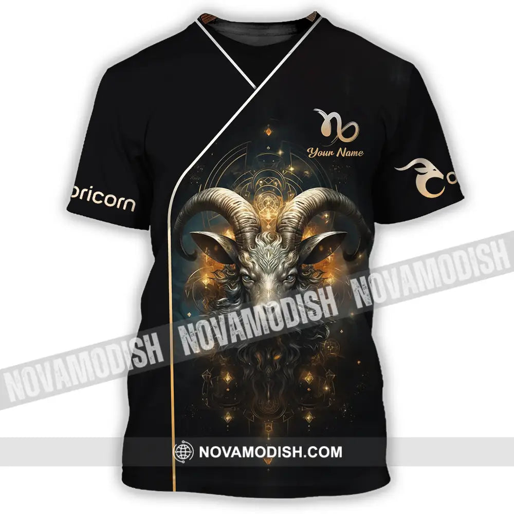 Unisex Shirt - Custom Text Shirt Capricorn T-Shirt / S T-shirt