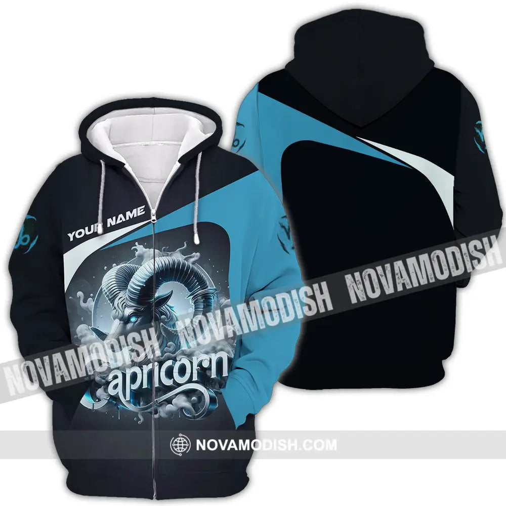 Unisex Shirt - Custom Text Shirt Capricorn Zipper Hoodie / S T-shirt