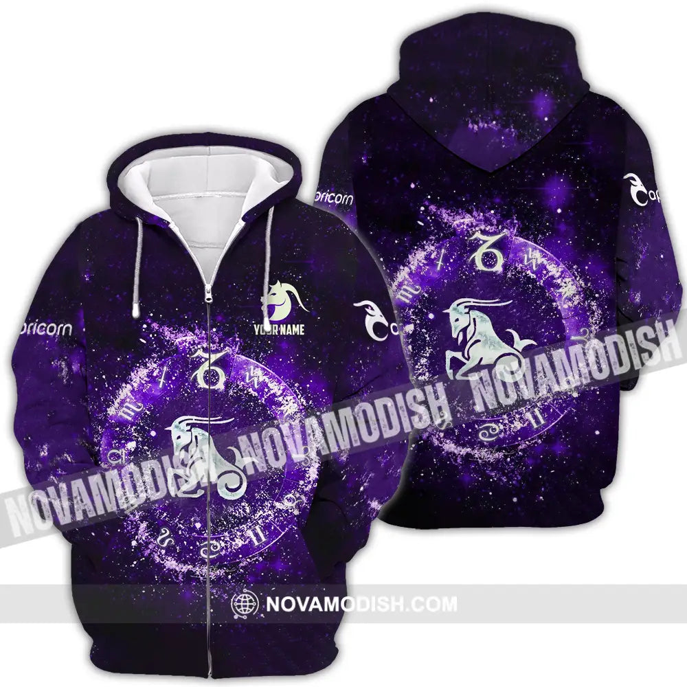 Unisex Shirt - Custom Text Shirt Capricorn Zipper Hoodie / S T-shirt