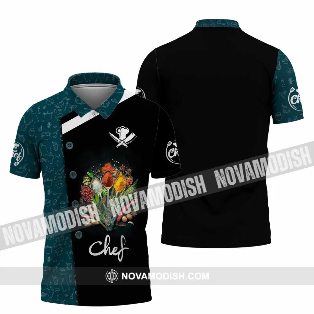 Unisex Shirt - Custom Text Shirt Chef Shirt Polo Shirt / S T-shirt