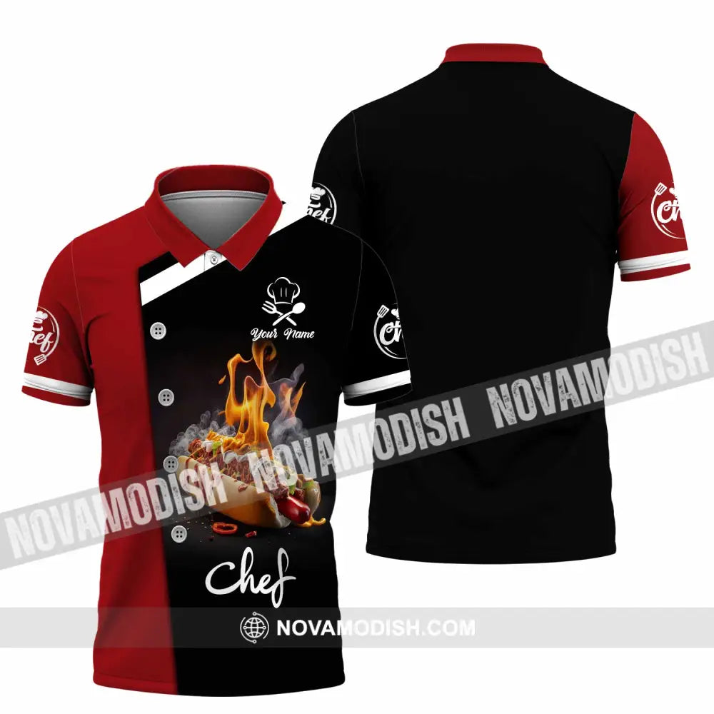 Unisex Shirt - Custom Text Shirt Chef Shirt Polo Shirt / S T-shirt