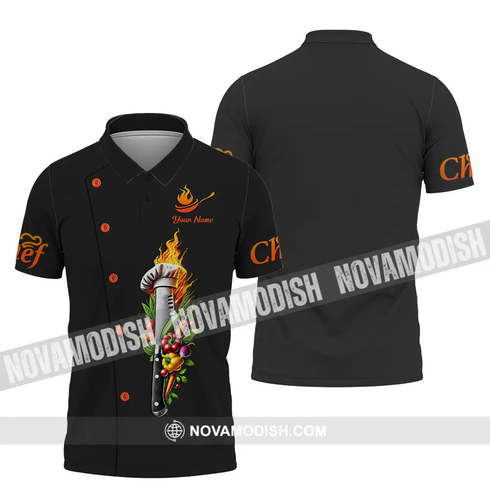 Unisex Shirt - Custom Text Shirt Chef Polo Shirt / S T-shirt