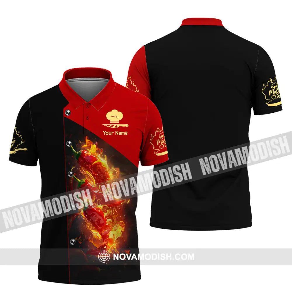 Unisex Shirt - Custom Text Shirt Chef Shirt Polo Shirt / S T-shirt