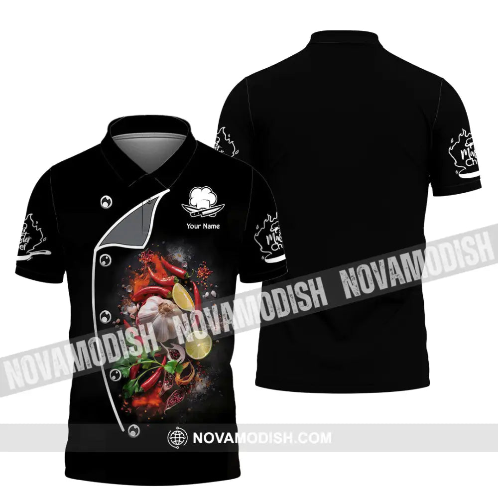 Unisex Shirt - Custom Text Shirt Chef Shirt Polo Shirt / S T-shirt