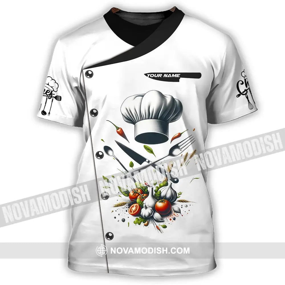Unisex Shirt - Custom Text Chef Shirt T-Shirt / S T-shirt