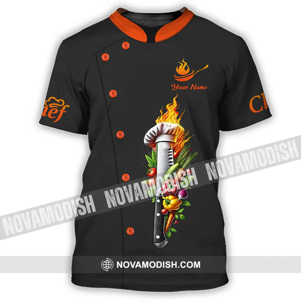 Unisex Shirt - Custom Text Shirt Chef T-Shirt / S T-shirt