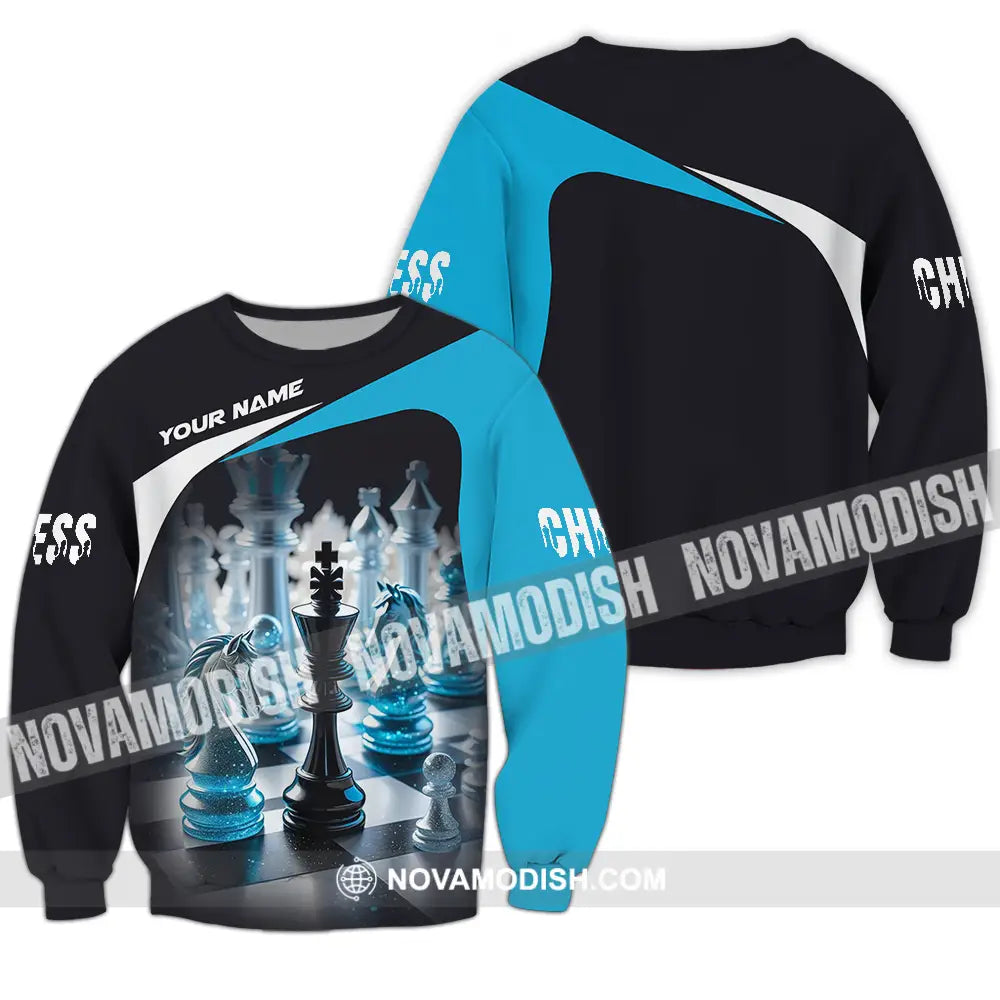 Unisex Shirt - Custom Text Shirt Chess Long Sleeve / S T-shirt