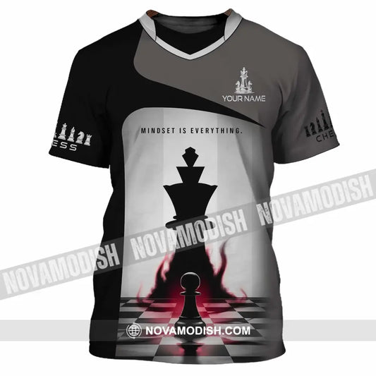 Unisex Shirt - Custom Text Chess Player Mindset Is Everything T-Shirt / S T-Shirt