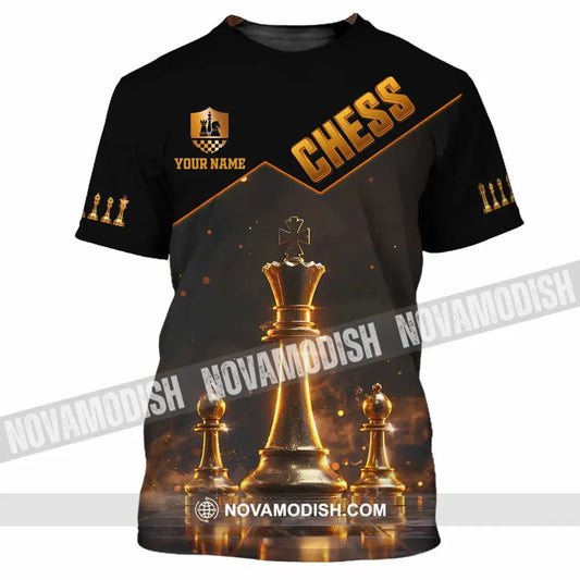 Unisex Shirt - Custom Text Chess Player T-Shirt / S T-Shirt