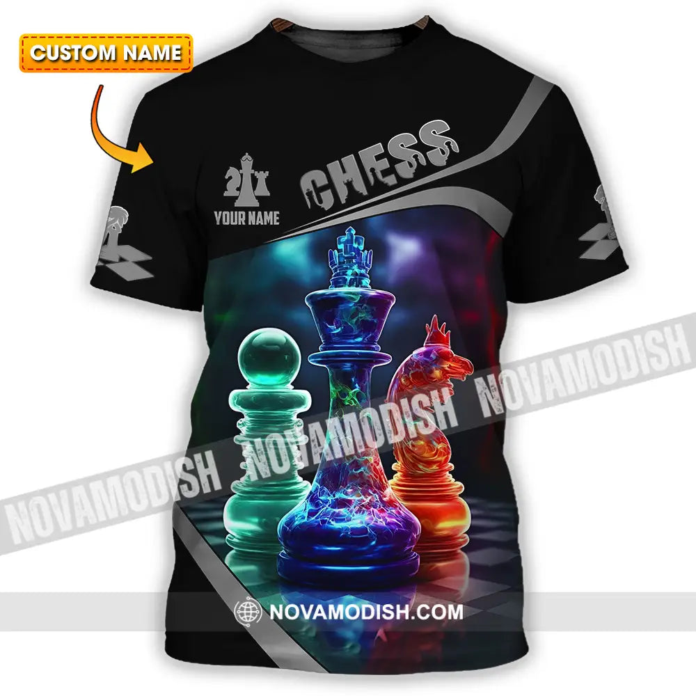 Unisex Shirt - Custom Text Shirt Chess T-shirt