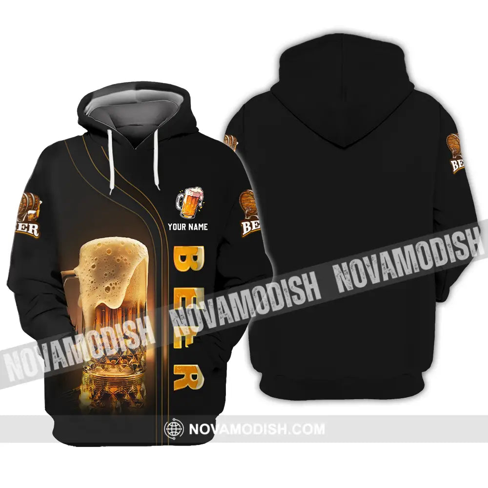 Unisex Shirt - Custom Text Shirt Chill With Beer Hoodie / S T-shirt