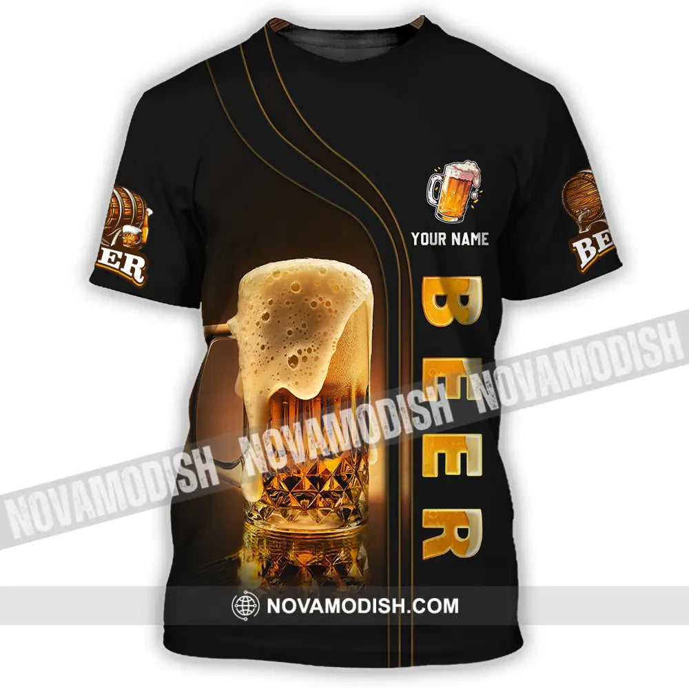Unisex Shirt - Custom Text Shirt Chill With Beer T-Shirt / S T-shirt