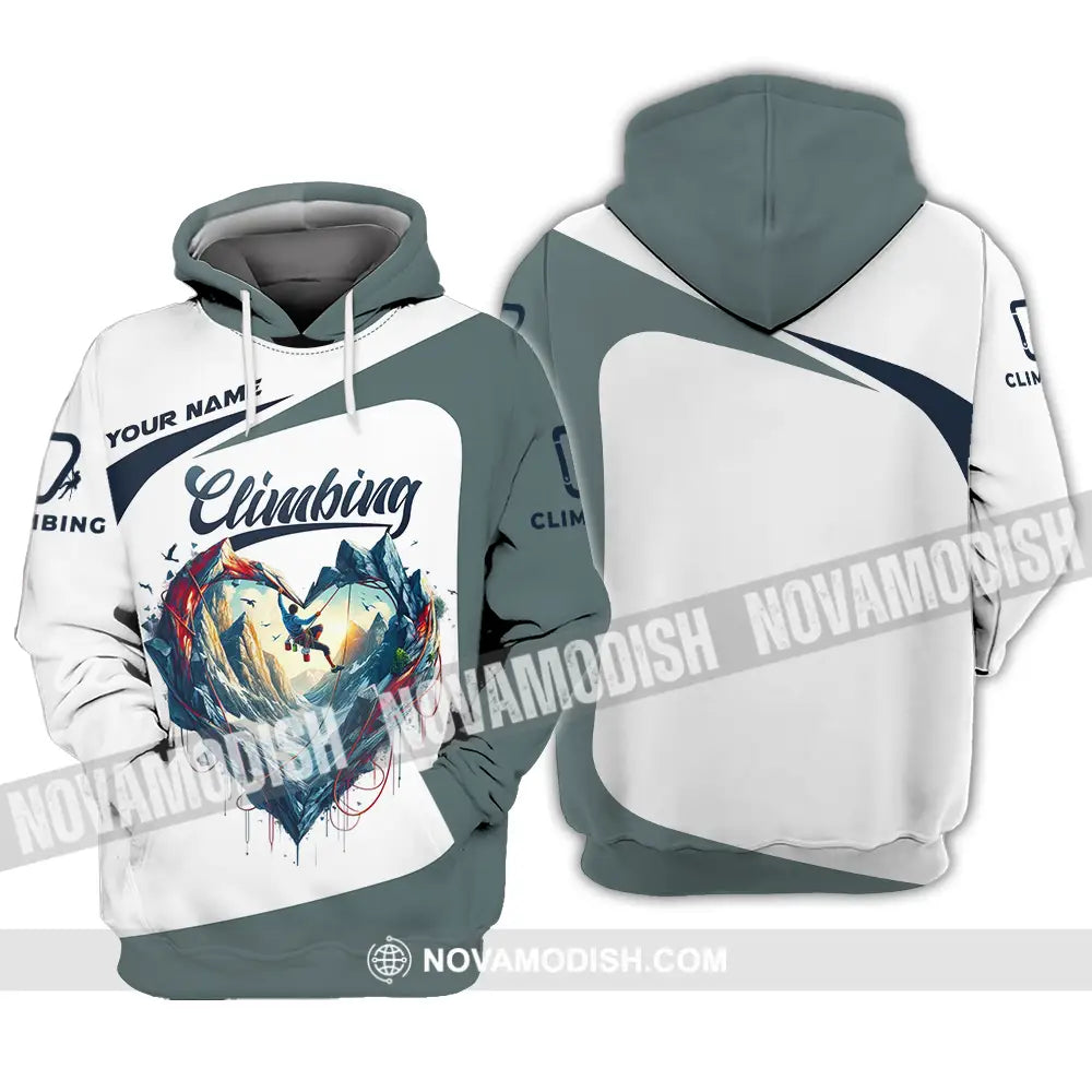 Unisex Shirt - Custom Text Shirt Climbing Heart Hoodie / S T-shirt