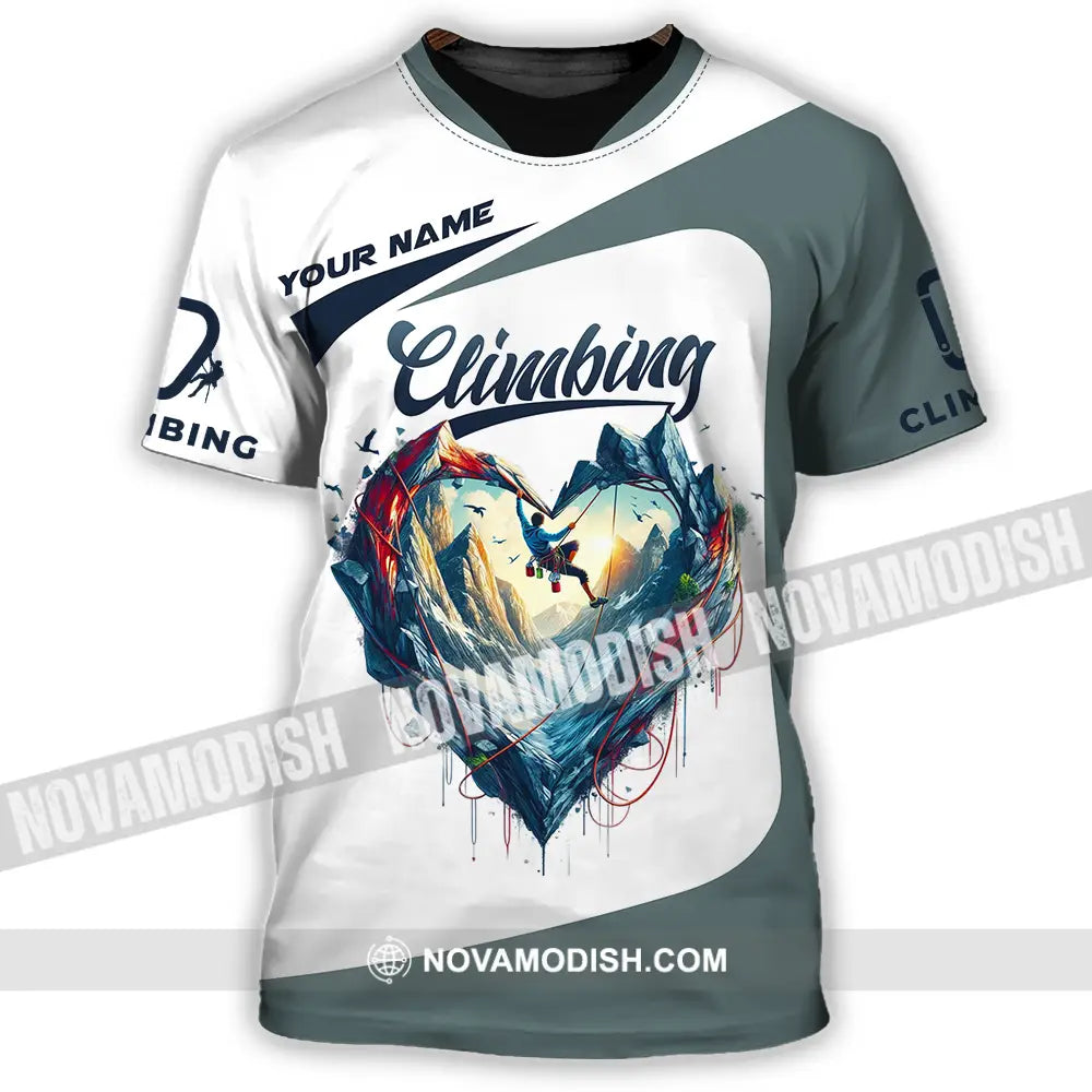 Unisex Shirt - Custom Text Shirt Climbing Heart T-Shirt / S T-shirt