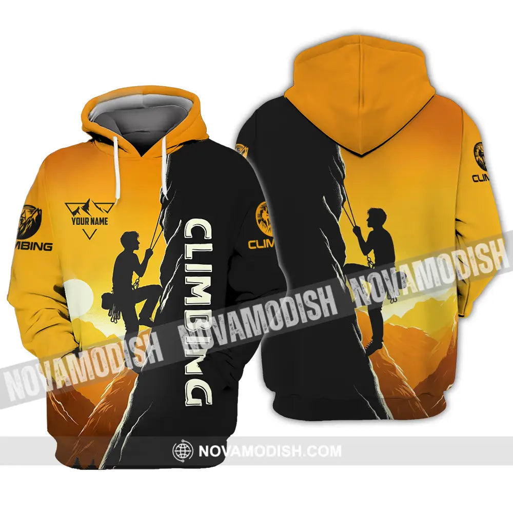 Unisex Shirt - Custom Text Shirt Climbing Hoodie / S T-shirt