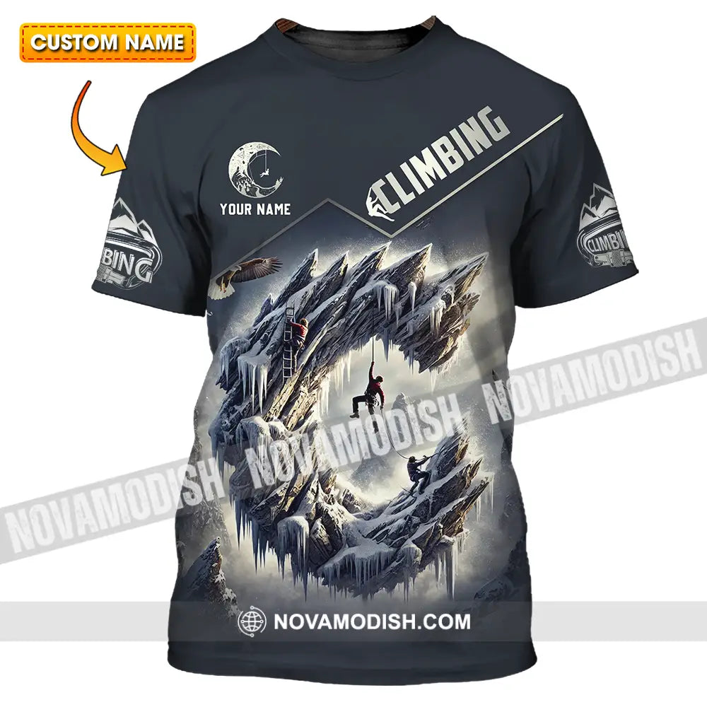 Unisex Shirt - Custom Text Shirt Climbing T-shirt