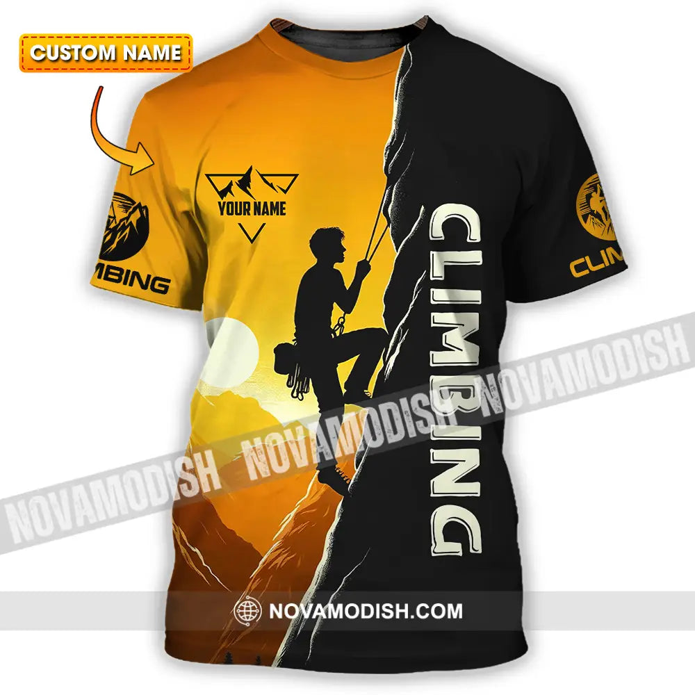 Unisex Shirt - Custom Text Shirt Climbing T-shirt